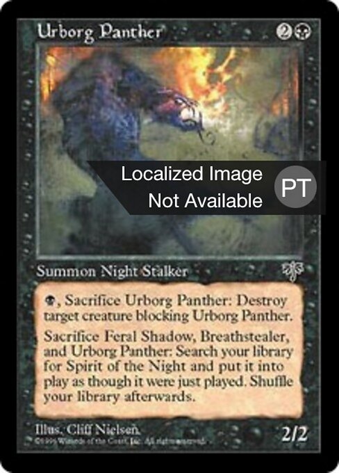 Pantera de Urborg (Urborg Panther) - Mirage (#150) - Illustrated by Cliff Nielsen - Magic: The Gathering Card