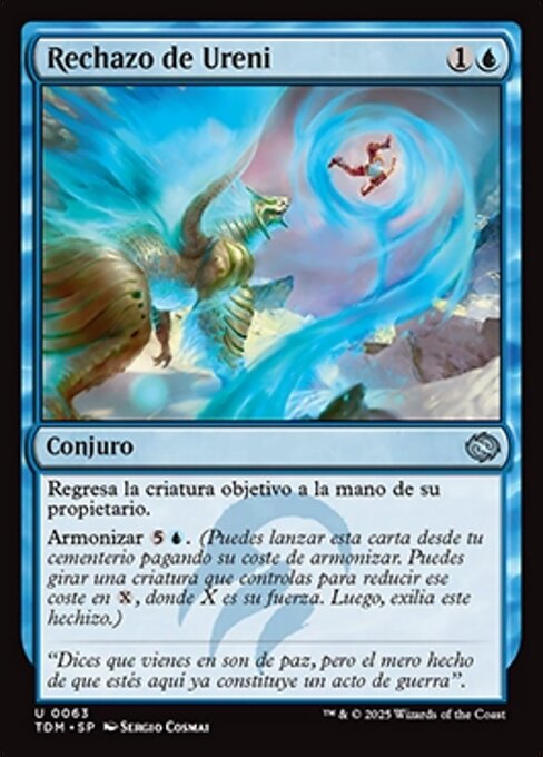 Rebuffade d'Uréni (Ureni's Rebuff) - Tarkir: Dragonstorm (#63) - Illustrated by Sergio Cosmai - Magic: The Gathering Card