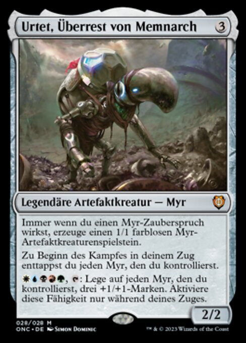 Urtet, Überrest von Memnarch (Urtet, Remnant of Memnarch) - Phyrexia: All Will Be One Commander (#28) - Illustrated by Simon Dominic - Magic: The Gathering Card