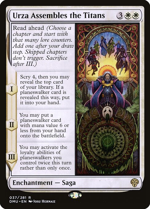 Urza Raduna i Titani (Urza Assembles the Titans) - Dominaria United (#37) - Illustrated by Josu Hernaiz - Magic: The Gathering Card