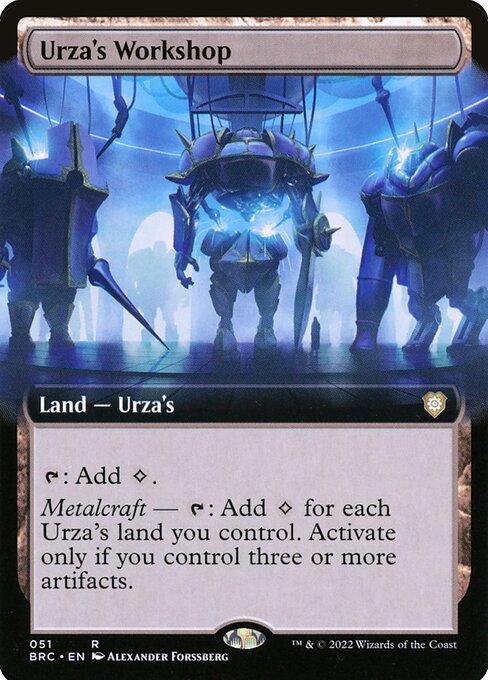 Atelier d'Urza (Urza's Workshop) - The Brothers' War Commander (#51) - Illustrated by Alexander Forssberg - Magic: The Gathering Card