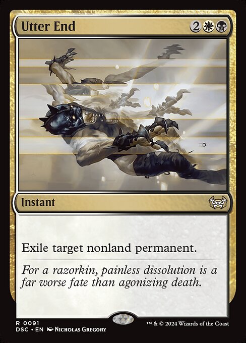Utter End - Duskmourn: House of Horror Commander (#91) - Illustrated by Nicholas Gregory - Magic: The Gathering Card