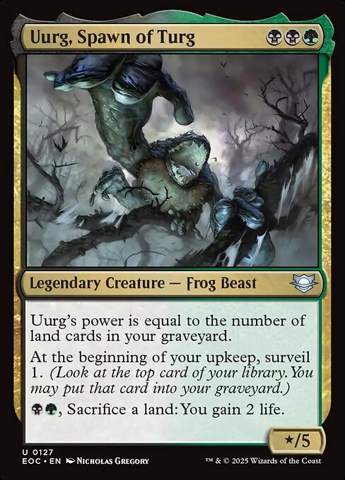 Uurg, Spawn of Turg - Edge of Eternities Commander (#127) - Illustrated by Nicholas Gregory - Magic: The Gathering Card