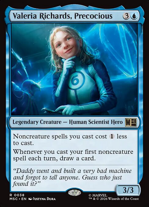 Valeria Richards, Precocious - Marvel Super Heroes Commander Magic card