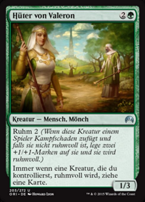 ヴァレロンの管理人 (Valeron Wardens) - Magic Origins (#203) - Illustrated by Howard Lyon - Magic: The Gathering Card