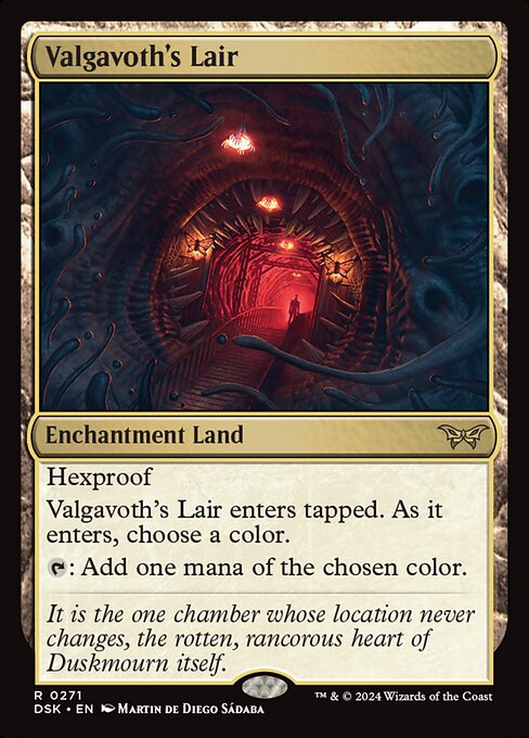 Valgavoth's Lair - Duskmourn: House of Horror (#271) - Illustrated by Martin de Diego Sádaba - Magic: The Gathering Card