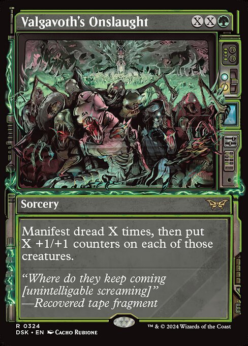 Valgavoth's Onslaught - Duskmourn: House of Horror (#324) - Illustrated by Cacho Rubione - Magic: The Gathering Card