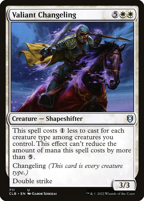 Valiant Changeling - Commander Legends: Battle for Baldur's Gate Magic card