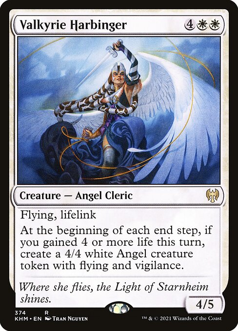 Valkyrie Harbinger - Kaldheim (#374) - Illustrated by Tran Nguyen - Magic: The Gathering Card