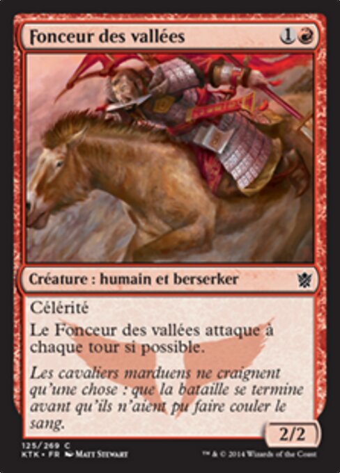 峡谷迅击兵 (Valley Dasher) - Khans of Tarkir (#125) - Illustrated by Matt Stewart - Magic: The Gathering Card