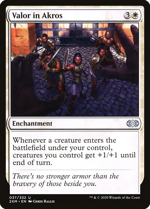 Valor in Akros - Double Masters Magic card