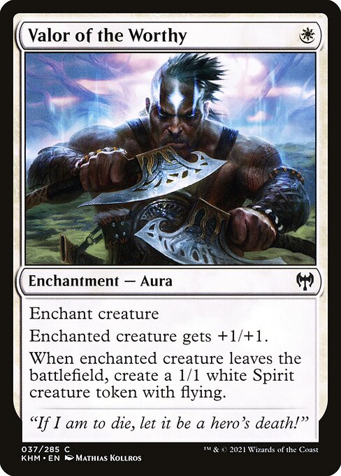 Valor of the Worthy - Kaldheim Magic card
