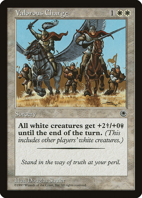 Valorous Charge - Portal Magic card