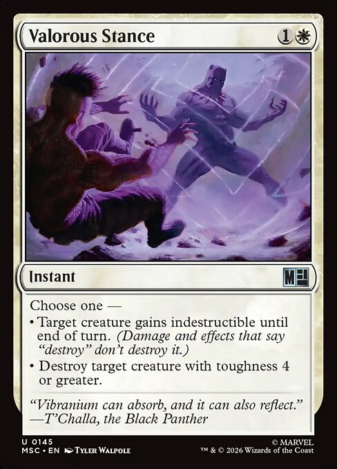 Valorous Stance - Marvel Super Heroes Commander Magic card