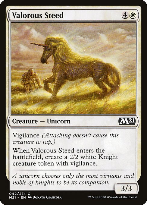 Valorous Steed - Core Set 2021 Magic card