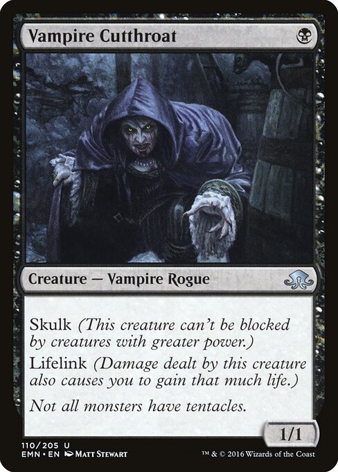 Tagliagole Vampira (Vampire Cutthroat) - Eldritch Moon (#110) - Illustrated by Matt Stewart - Magic: The Gathering Card