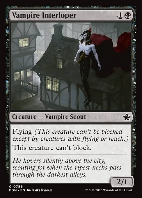 Vampire Interloper - Foundations Magic card