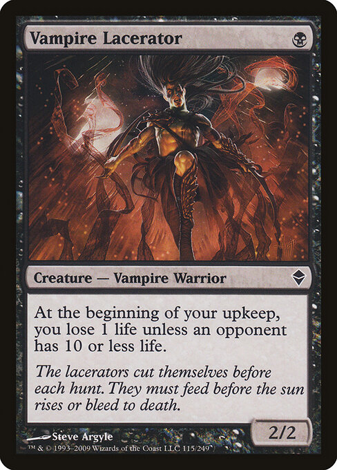 Vampiro Straziatore (Vampire Lacerator) - Zendikar (#115) - Illustrated by Steve Argyle - Magic: The Gathering Card