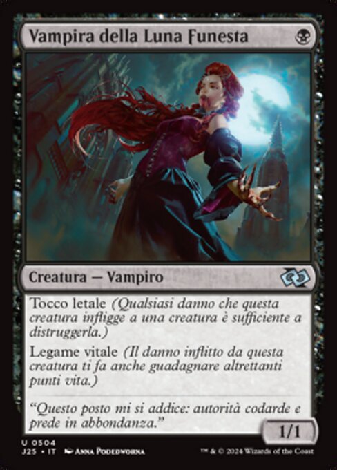 Düstermond-Vampirin (Vampire of the Dire Moon) - Core Set 2020 (#120) - Illustrated by Anna Podedworna - Magic: The Gathering Card
