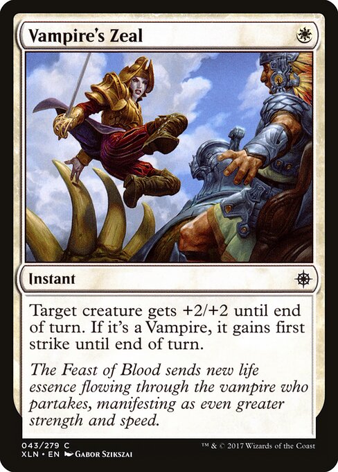Vampire's Zeal - Ixalan Magic card