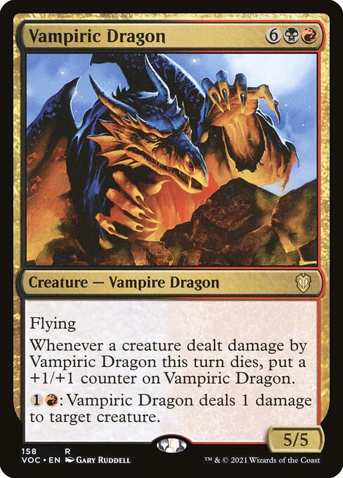 Vampiric Dragon - Crimson Vow Commander Magic card