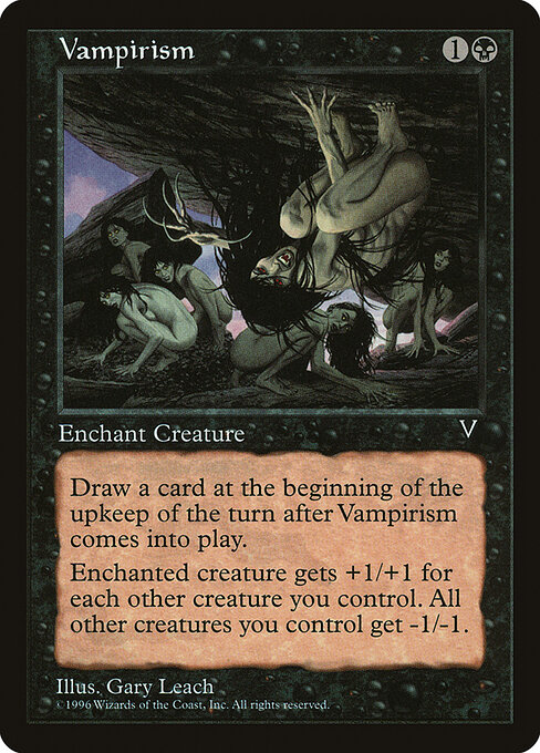 吸血の呪い (Vampirism) - Visions (#73) - Illustrated by Gary Leach - Magic: The Gathering Card