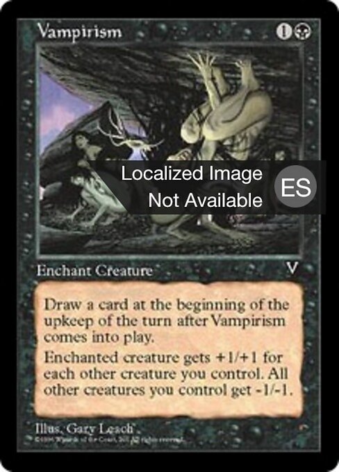 Vampirisme (Vampirism) - Visions (#73) - Illustrated by Gary Leach - Magic: The Gathering Card