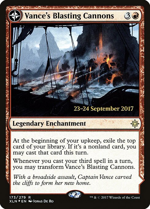 Vance's Blasting Cannons // Spitfire Bastion - Ixalan (#173) - Illustrated by Jonas De Ro - Magic: The Gathering Card