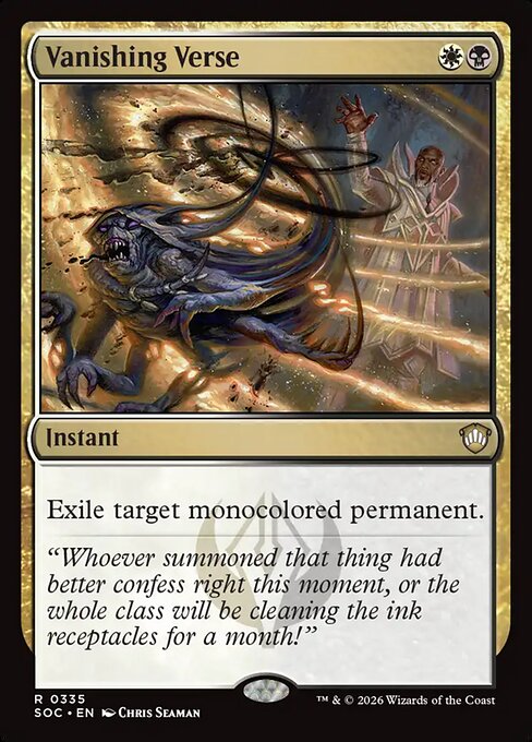 Vanishing Verse - Secrets of Strixhaven Commander Magic card