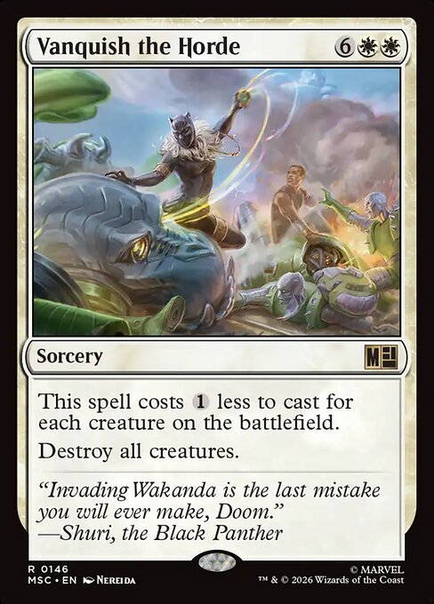 Vanquish the Horde - Marvel Super Heroes Commander (#146) - Illustrated by Nereida - Magic: The Gathering Card