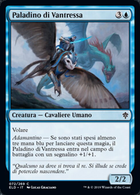 Paladino di Vantressa (Vantress Paladin) - Throne of Eldraine (#72) - Illustrated by Lucas Graciano - Magic: The Gathering Card
