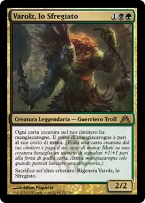 Varolz, lo Sfregiato (Varolz, the Scar-Striped) - Dragon's Maze (#112) - Illustrated by Adam Paquette - Magic: The Gathering Card