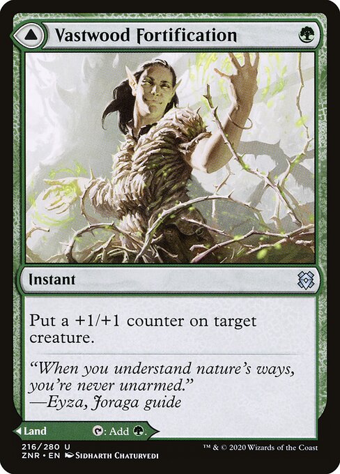 Vastwood Fortification // Vastwood Thicket - Zendikar Rising Magic card