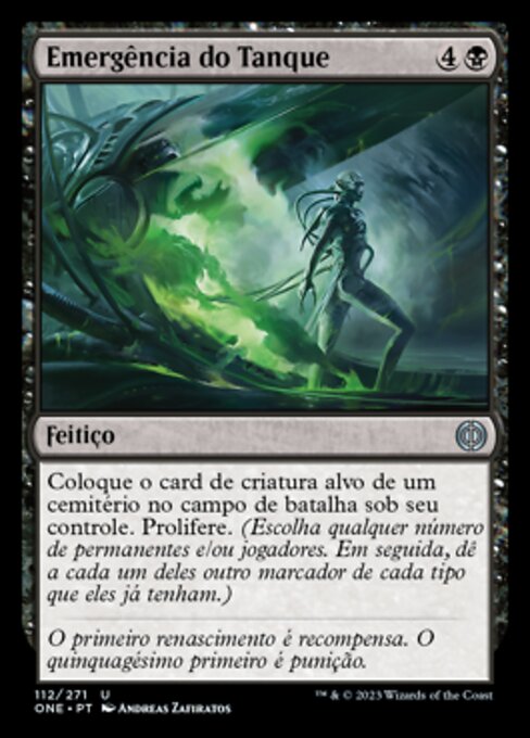 Emergência do Tanque (Vat Emergence) - Phyrexia: All Will Be One (#112) - Illustrated by Andreas Zafiratos - Magic: The Gathering Card