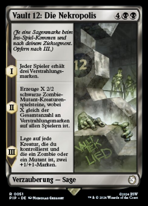 Vault 12: Die Nekropolis (Vault 12: The Necropolis) - Fallout (#51) - Illustrated by Nicholas Gregory - Magic: The Gathering Card