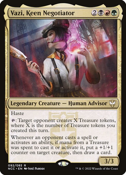 Vazi, Keen Negotiator - New Capenna Commander Magic card