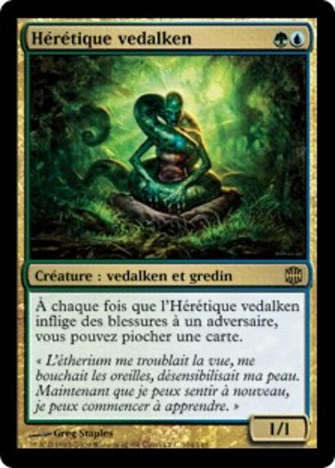 Eretico Vedalken (Vedalken Heretic) - Alara Reborn (#104) - Illustrated by Greg Staples - Magic: The Gathering Card