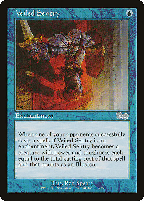 Veiled Sentry - Urza's Saga Magic card