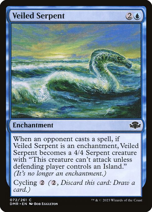 Veiled Serpent - Dominaria Remastered Magic card