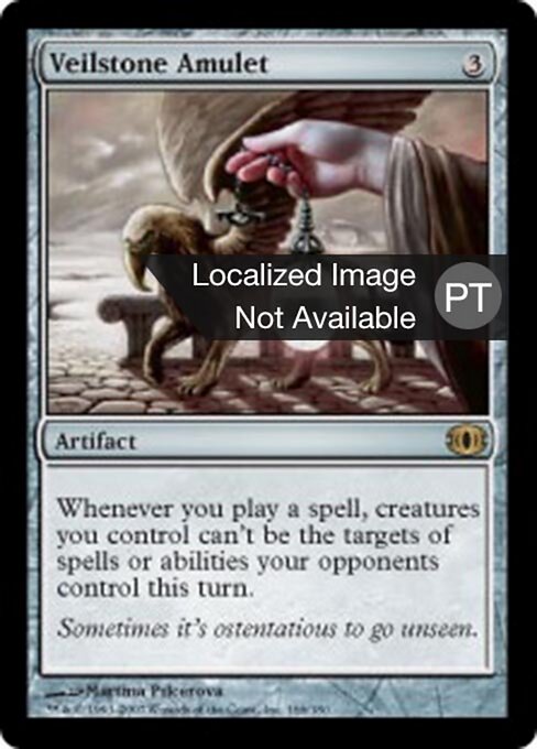 Amuleto Petraeclipse (Veilstone Amulet) - Future Sight (#166) - Illustrated by Martina Pilcerova - Magic: The Gathering Card