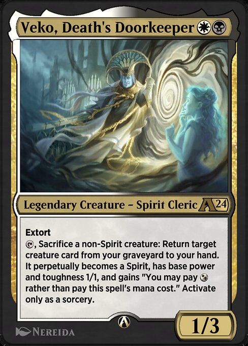 Veko, Death's Doorkeeper - Alchemy: Murders at Karlov Manor (#30) - Illustrated by Nereida - Magic: The Gathering Card