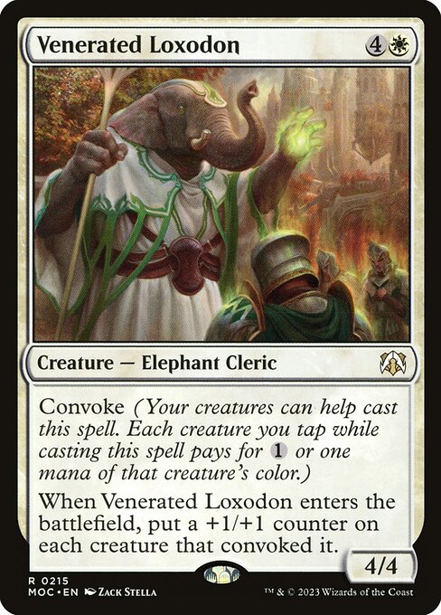 Venerated Loxodon - March of the Machine Commander Magic card