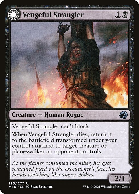 Vengeful Strangler // Strangling Grasp - Innistrad: Midnight Hunt Magic card