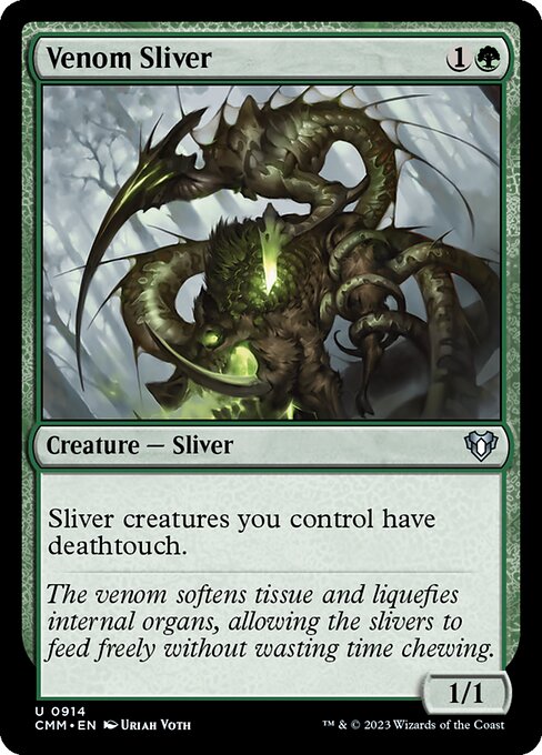 Venom Sliver - Commander Masters (#914) - Illustrated by Uriah Voth - Magic: The Gathering Card