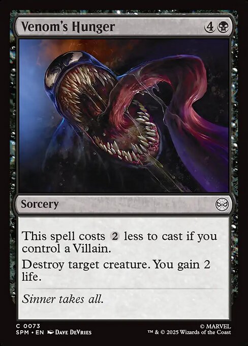 Venom's Hunger - Marvel's Spider-Man Magic card