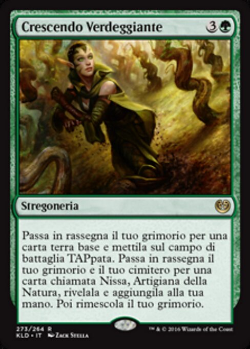 Sprießendes Crescendo (Verdant Crescendo) - Kaladesh (#273) - Illustrated by Zack Stella - Magic: The Gathering Card