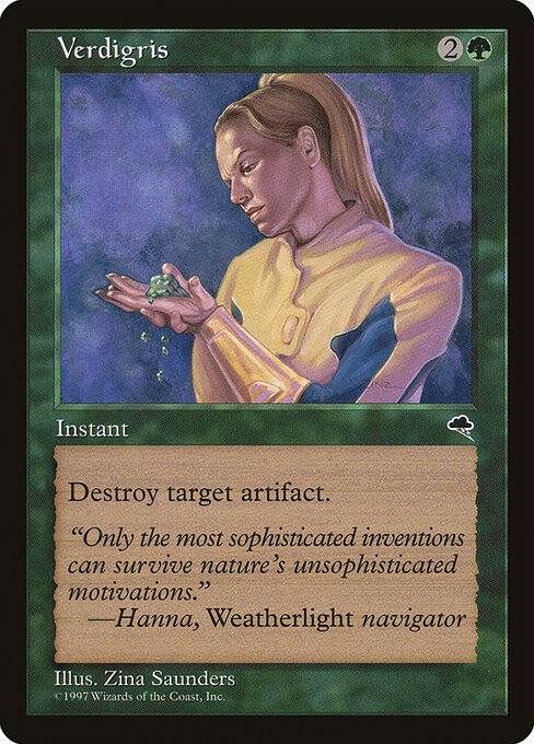 Verdigris - Tempest (#264) - Illustrated by Zina Saunders - Magic: The Gathering Card