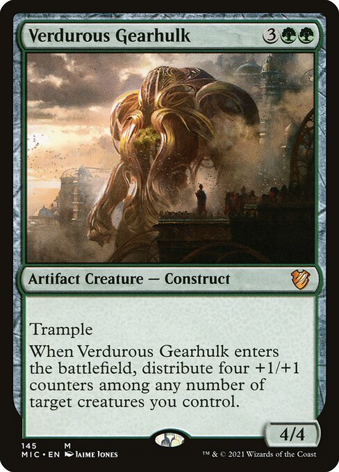Verdurous Gearhulk - Midnight Hunt Commander (#145) - Illustrated by Jaime Jones - Magic: The Gathering Card