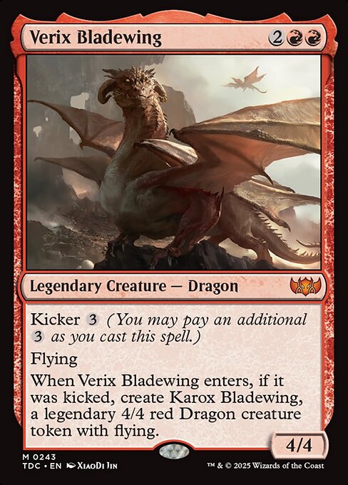 Verix Bladewing - Tarkir: Dragonstorm Commander (#243) - Illustrated by XiaoDi Jin - Magic: The Gathering Card