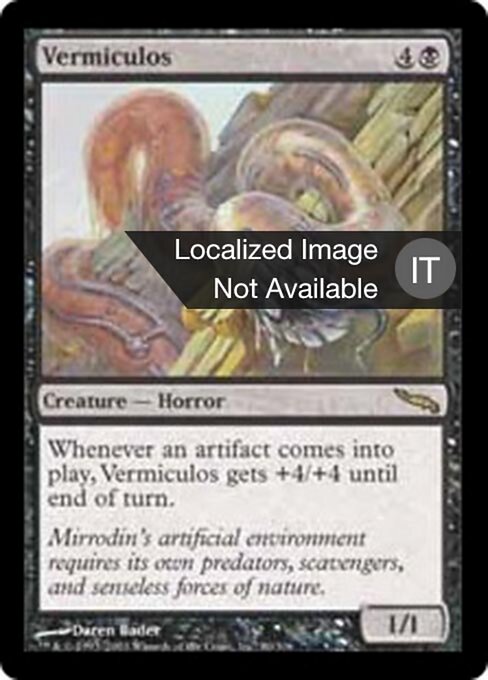 Vermículos (Vermiculos) - Mirrodin (#80) - Illustrated by Daren Bader - Magic: The Gathering Card